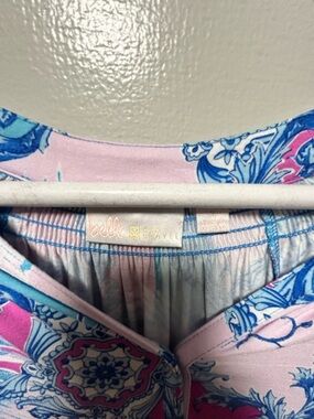 Pink and Blue Printed Women’s Blouse